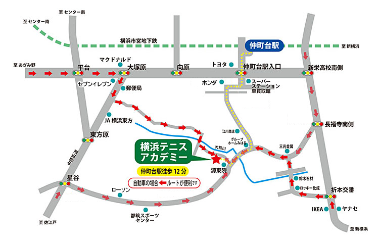 横浜テニスアカデミー地図